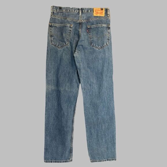 Levis 550 Relaxed Straight Jeans Mid Rise Medium Wash Mens 33x34 Actual 32x32 - Picture 2 of 10